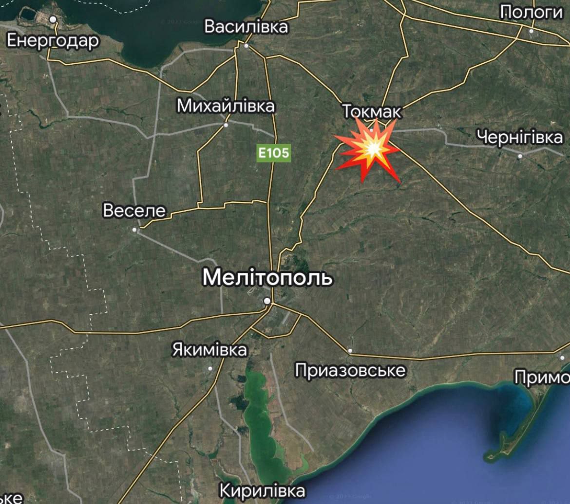 В оккупированном Токмаке Запорожской области раздаются взрывы